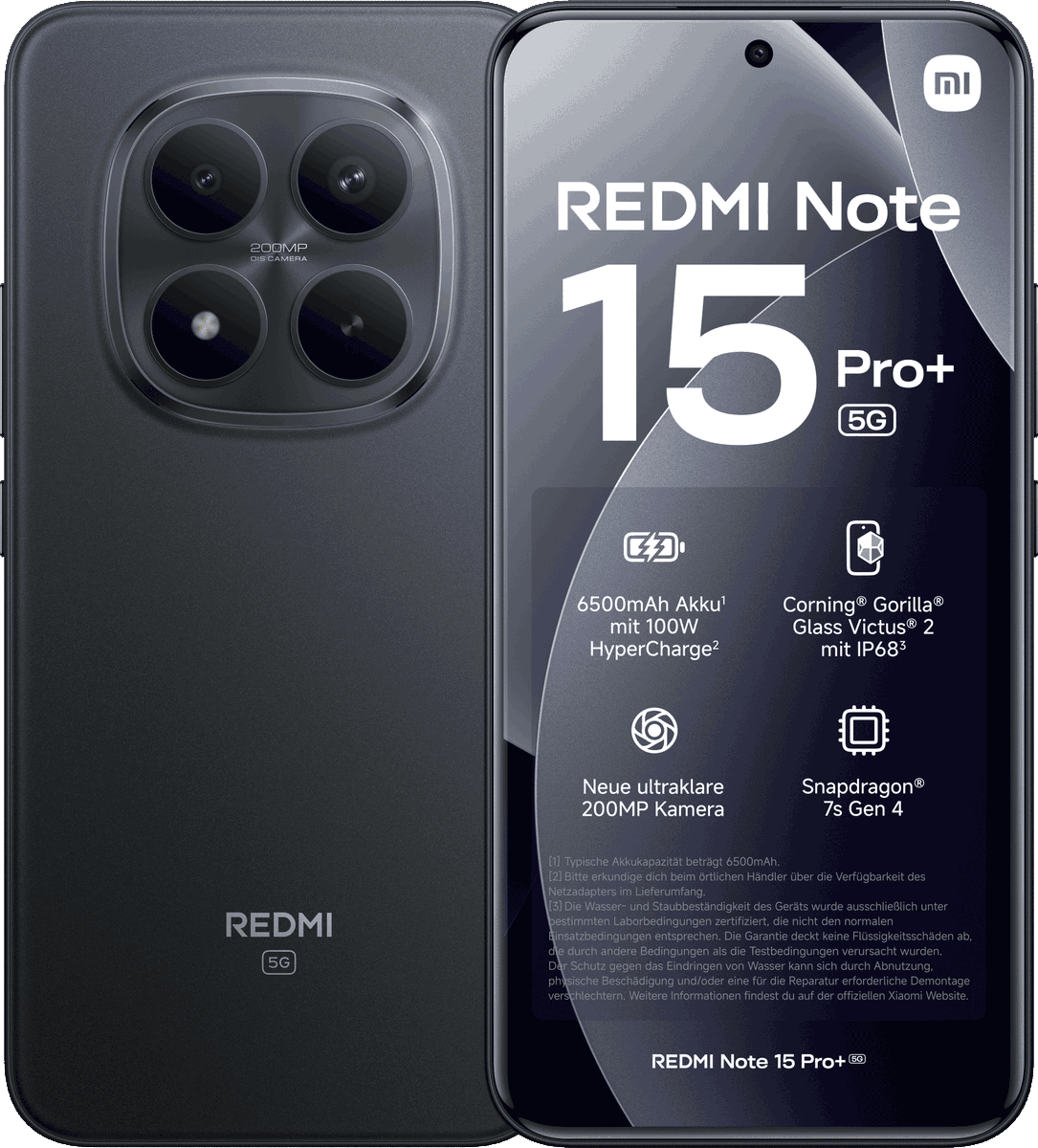 Sudhanshu1414's tweet image. REDMI Note 15 Pro+ 5G Specs, Renders &amp;amp; Price for Global (Thread)

- Snapdragon 7s Gen 4 
- 6.83&quot; CrystalRes AMOLED, 2772 x 1280, 120Hz, 3200nits, 447ppi, 12-bit, Corning Gorilla Glass Victus 2 
- 200MP Main (OIS) + 8MP Ultrawide + 32MP Selfie
- 6500mAh, 100W HyperCharge
- Xiaomi…