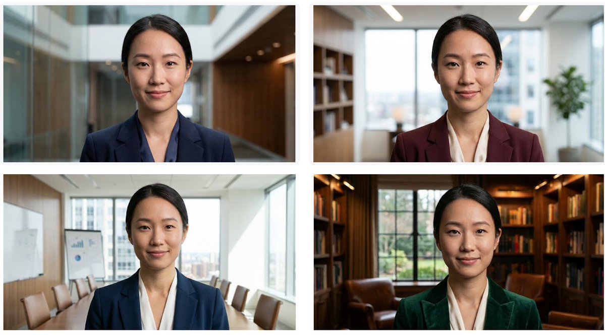 IV. 인물 사진
다양한 의상과 배경에서도 얼굴 특징과 조명의 일관성을 유지하세요.
(9/9)