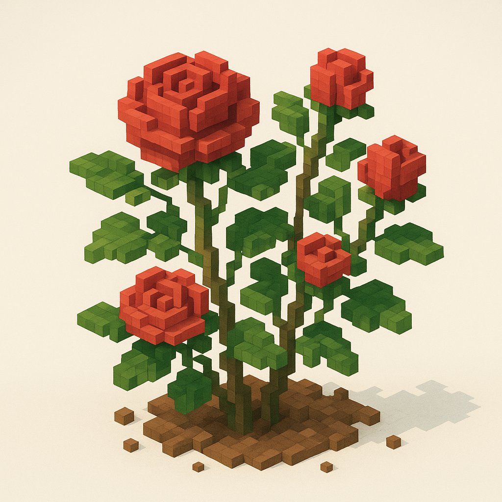 voxel_botanica's tweet photo. Rose (バラ / Rosa spp.)
#voxelbotanica #rose #digitalbotanical #voxelart #lowpolyart #ai_generated #chatgpt https://t.co/vKhQ4U3shg