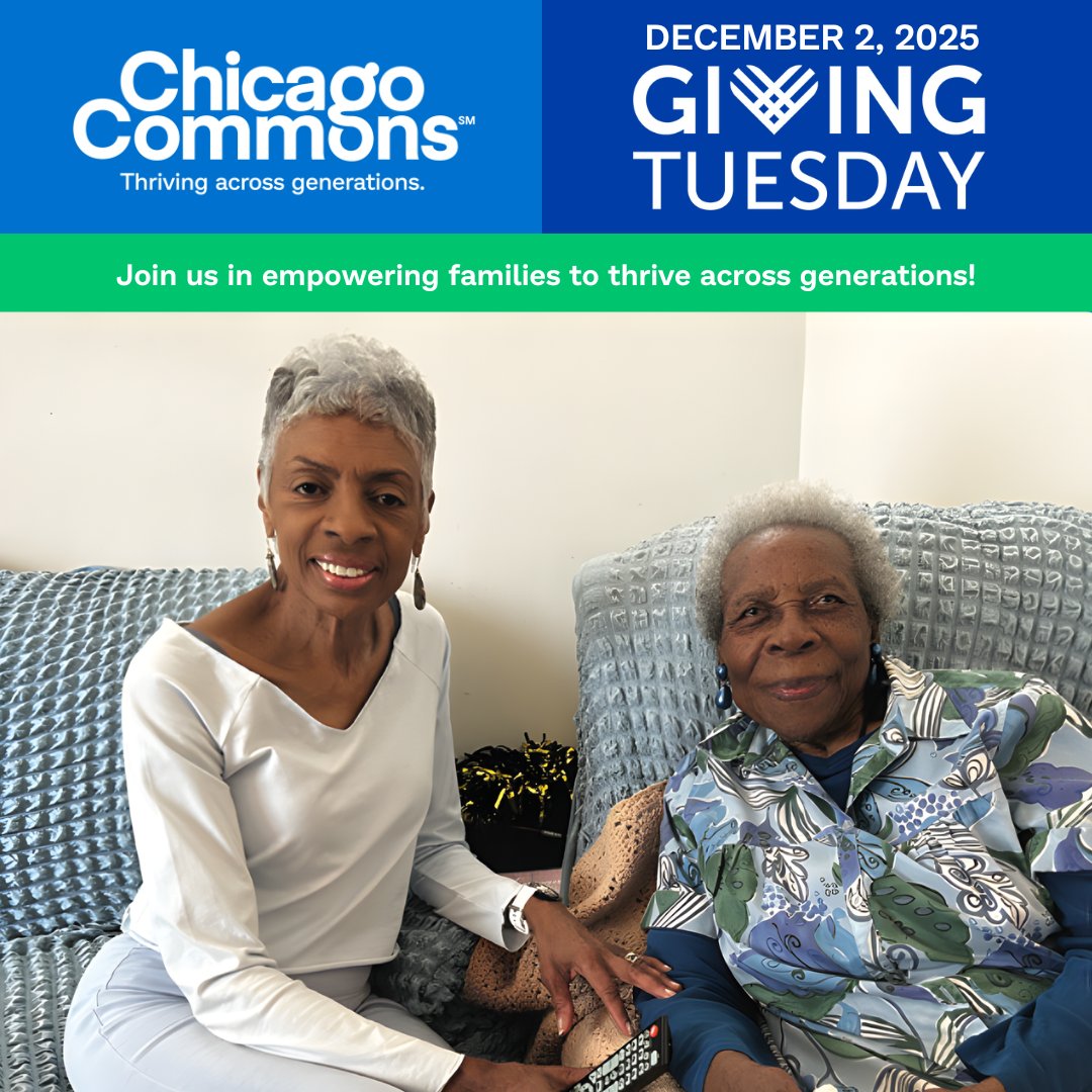 ChicagoCommons's tweet image. This #GivingTuesday, your gift helps seniors like Mable live with dignity and independence—and supports caregivers like Freddie in their life-changing work.
Make a gift at: chicagocommons.org/donate
#ChicagoCommons #GivingTuesday2025 #ThrivingAcrossGenerations