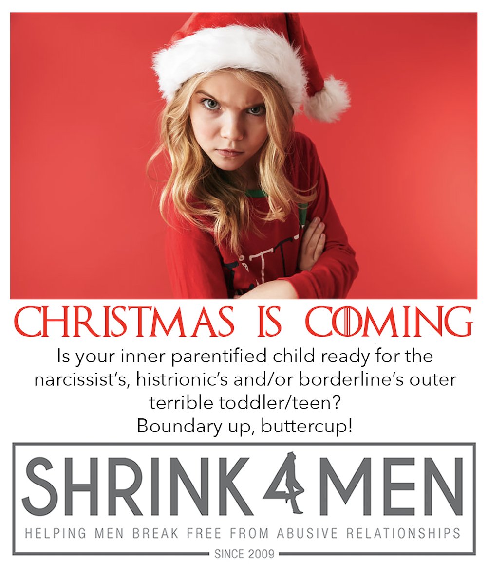 shrink4men's tweet photo. This is the time of year when high-conflict partners become extra unhinged. 

Are you ready?

Boundary up, buttercup! https://t.co/P7raX2rEx5