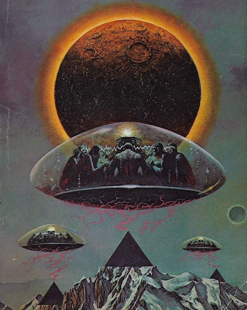 Ken Barr's 1976 cover art for ‘Wolfbane’ by Frederik Pohl and CM Kornbluth