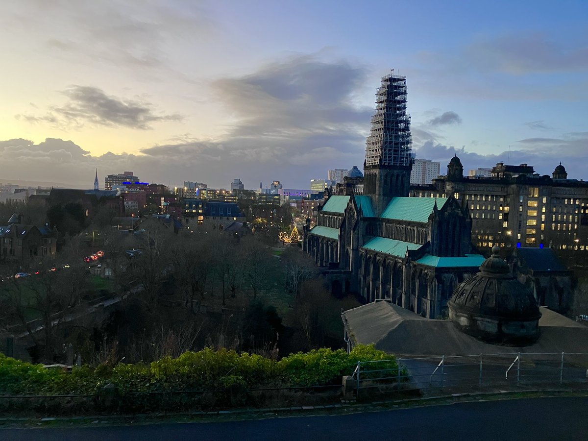 Dusk from Glasgow Necropolis 2.12.25. #glasgow #glasgownecropolis #glasgowsunset #dusk