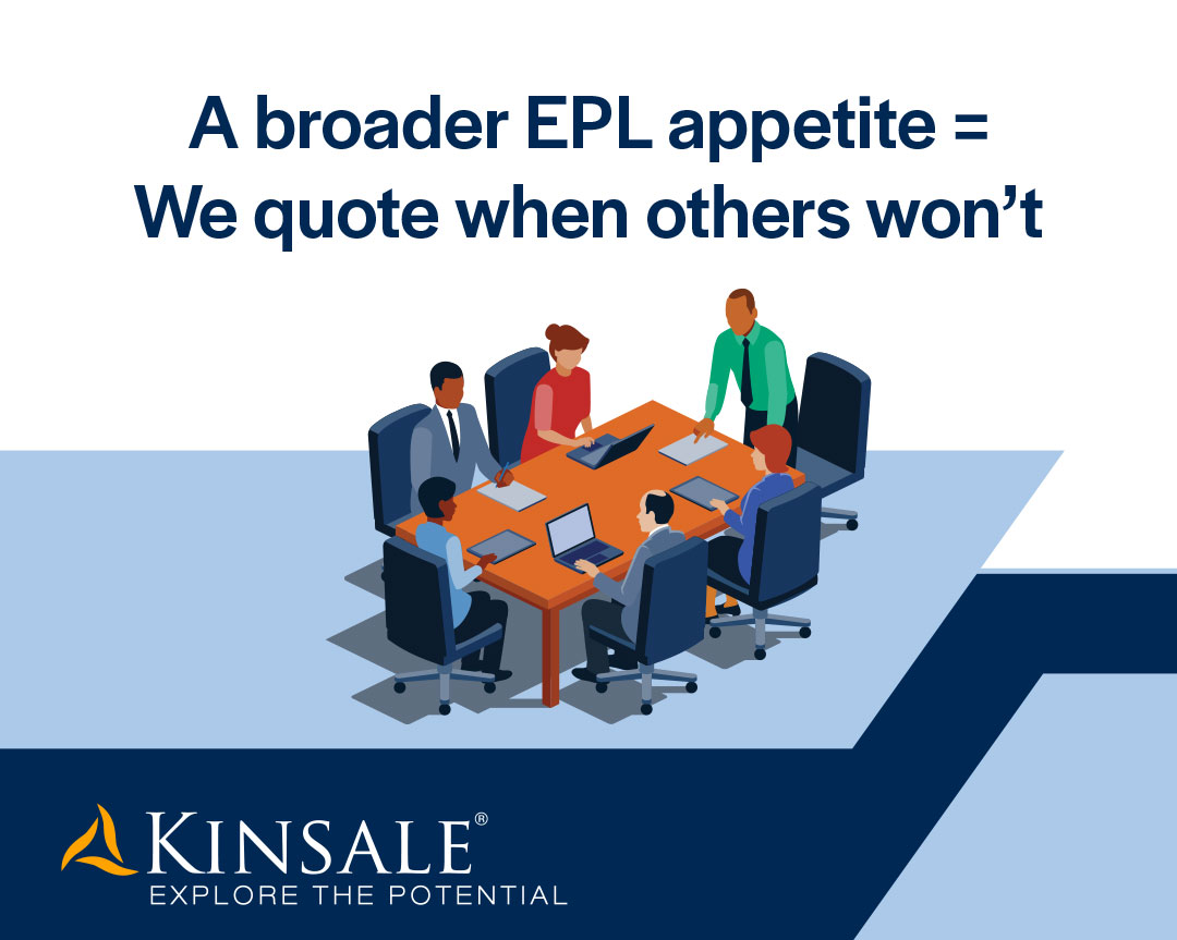 kinsaleins's tweet photo. Our EPL appetite, terms, &amp; creative solutions are bigger &amp; broader than ever. Take a look &amp; get a quote – you’ll be glad you did!

https://t.co/CkW9tEckhI

#ManagementLiability #EPL #ProfessionalInsurance https://t.co/g2uz52dq29