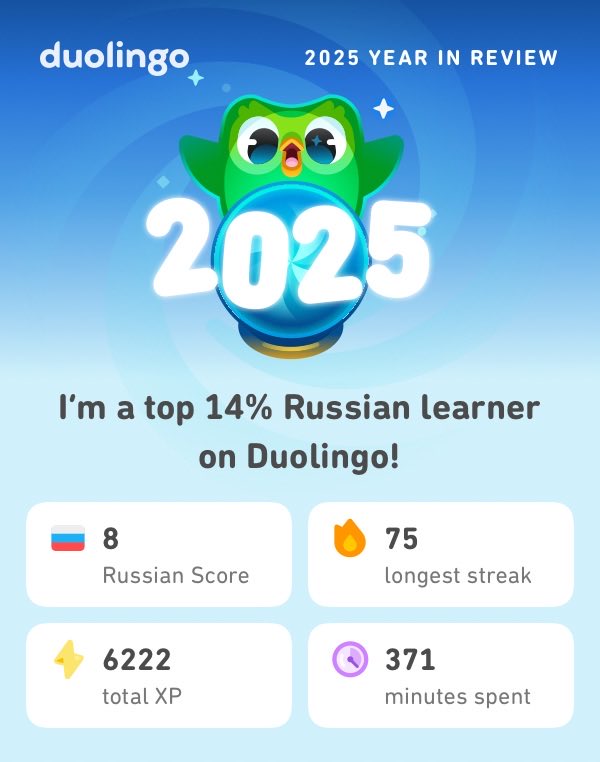 m0hx_'s tweet photo. My 2025 Duolingo stats are in! How did you do? #Duolingo365 https://t.co/H0DRWC7bsn