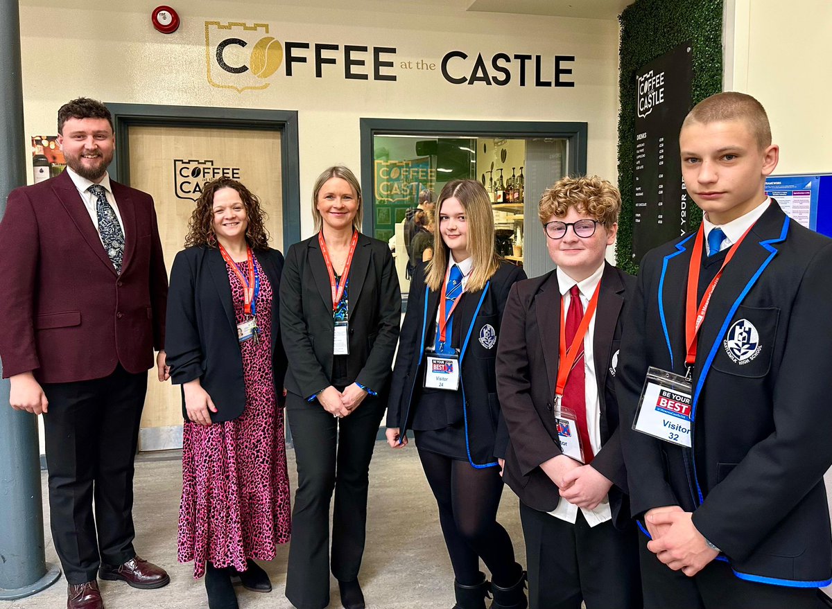 castlemilk_high's tweet image. Great visit to @MearnsCastleHS for the launch of Coffee at the Castle! ☕️ Our Young Leaders also met SQA CEO Nick Page and shared their ideas on future assessments. #GCC #SQA @sqanews #PupilVoice #LeadersofLearning