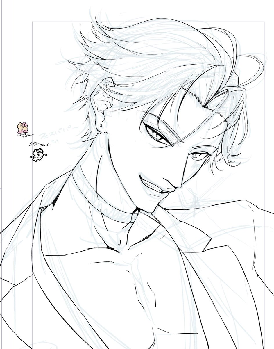 そういやこのドラパパも線画途中まで描いてる 