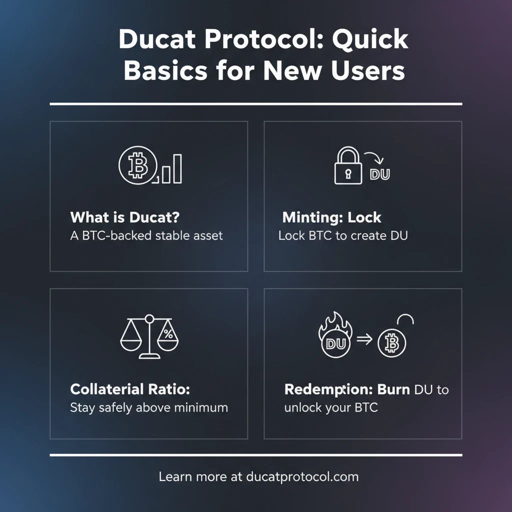Erfan__Khani's tweet image. New to Ducat Protocol?

Ducat lets you mint a BTC‑backed stable asset by locking your Bitcoin as collateral. 

    - Lock BTC → mint DU   
    - Keep a safe collateral ratio
    - Redeem by burning DU to get your BTC back

@Ducatstable #DUCAT #UNIT