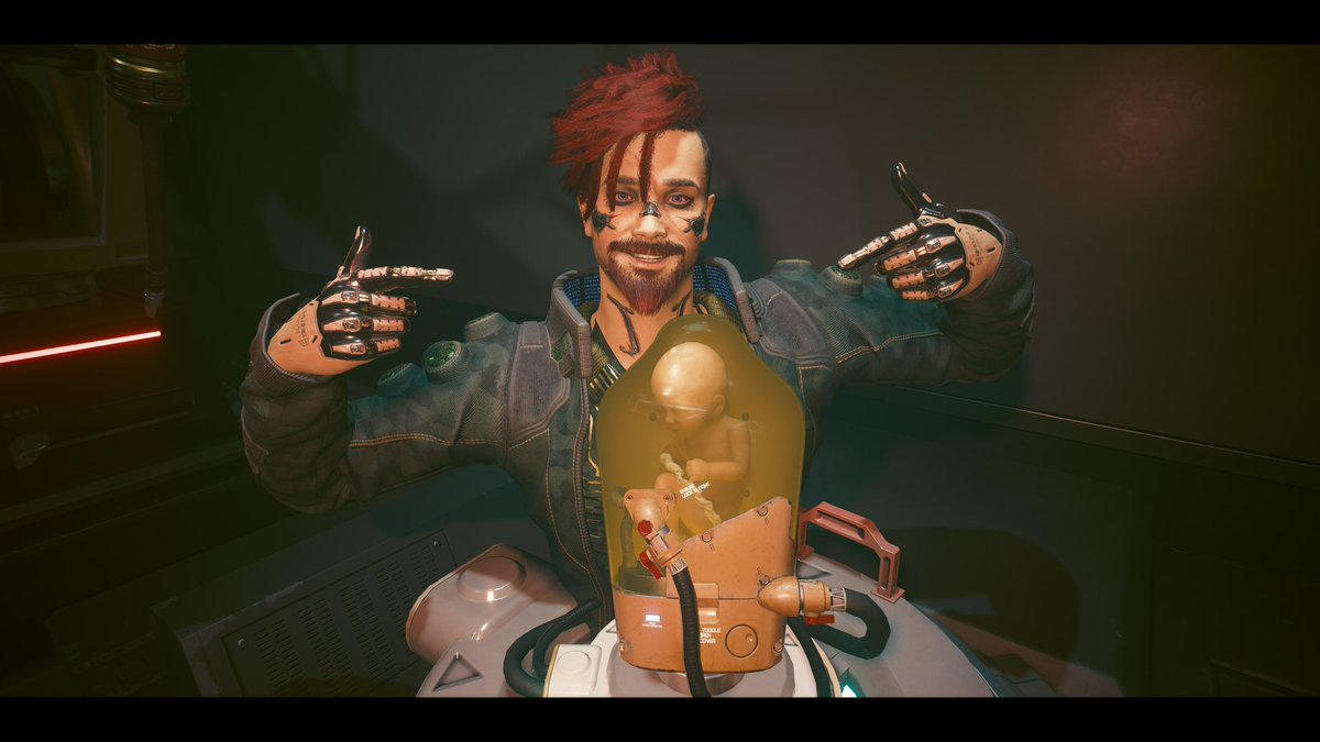 BirdDexter's tweet photo. @CyberpunkGame Long live Kojima-sama🫡
(And beware of Fingers’ bathroom) https://t.co/Dga4WJ34c2