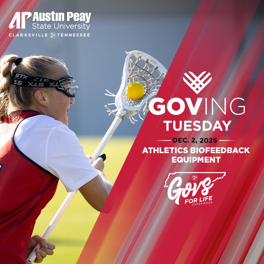 letsgopeay's tweet image. 𝗧𝗢𝗗𝗔𝗬 𝗜𝗦 𝗚𝗢𝗩𝗶𝗻𝗴 𝗧𝗨𝗘𝗦𝗗𝗔𝗬! Visit the link below to help us reach our goal of $5,000 to purchase biofeedback equipment for our Governors&apos; student-athletes! 

🔗 | tinyurl.com/8h68rsyj

#GOVingTuesday25 | #LetsGoPeay