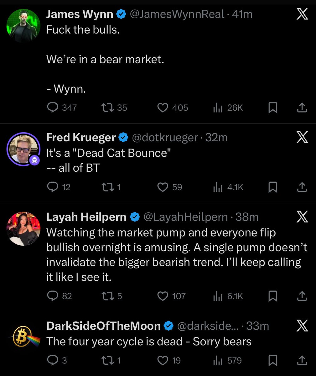 Finally, a consensus on my timeline … <a href="/dotkrueger/">Fred Krueger</a> <a href="/darkside2030/">DarkSideOfTheMoon</a> 😂
