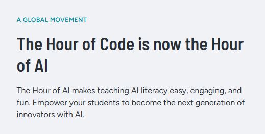 timmyGTI's tweet image. Love this appropriate &amp;amp; timely adjustment to a global movemement of #realworldlearning ! #HourofCode ➡️#HourofAI!  @hourofcode