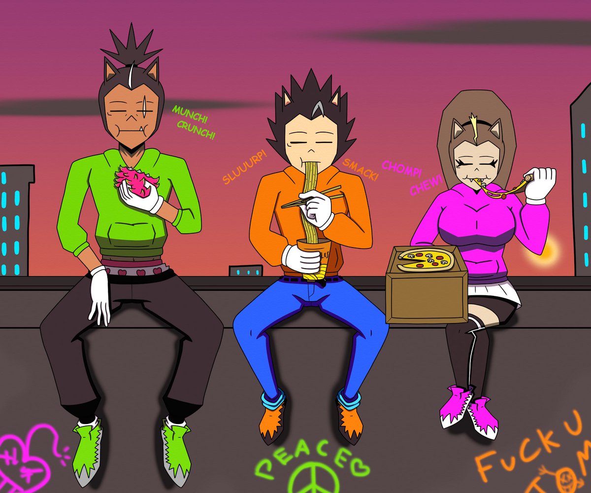 [#OC Art]

The trio on a lunch break 🥪🦔