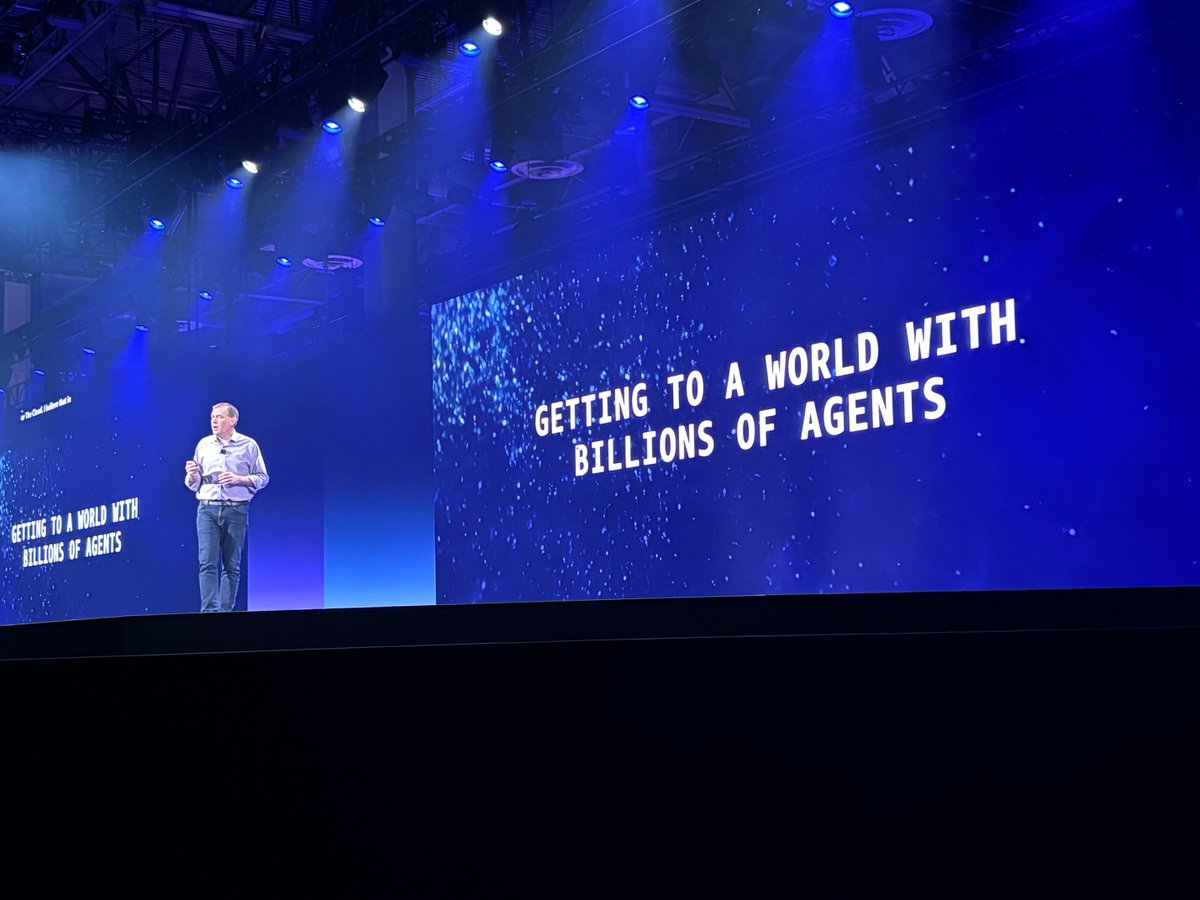 Lockhead's tweet image. A world with millions of agents … #AWSreInvent #AIAgents #CloudTech #AWS