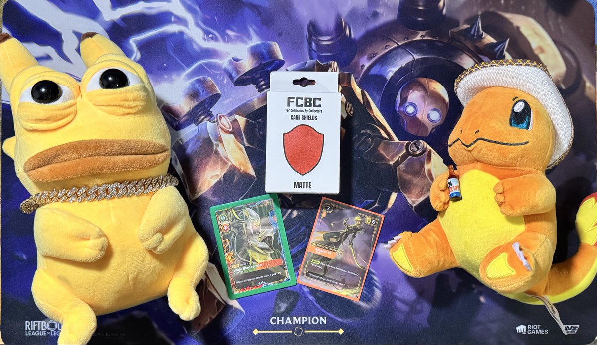 Won a Summoners Skirmish yesterday /w Yi (Riftbound’s version of a cup) giving me a R1 bye at the Houston Regional.

Played sloppy at the $1k on Sat finishing 10th but will keep grinding till we Day 2 

If you see me at regionals, ask me for a pack of the 🐐 sleeves <a href="/FCBCArmor/">FCBC</a>