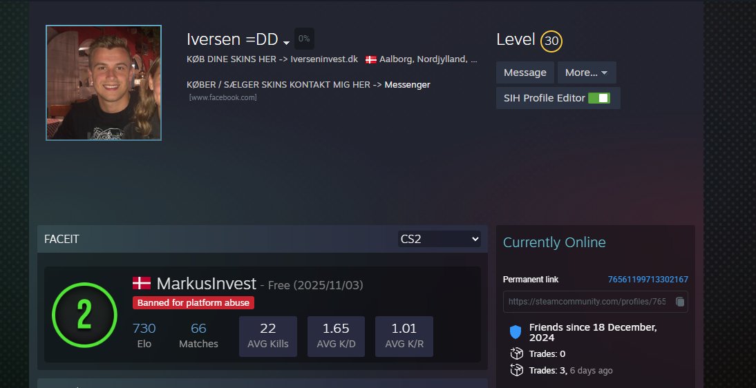 MarkusIversen3's tweet image. @FACEIT_Darwin 
Hi Darwin, 

I have waited 6 months and then received this. My main account has been deactivated for 6 months, and I havent played Faceit actively since the end of 2023. 

I havent been able to play on my main account because it received a community ban, which…