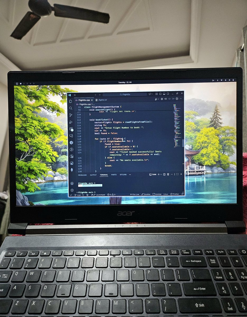 Building a flight management project in C++.