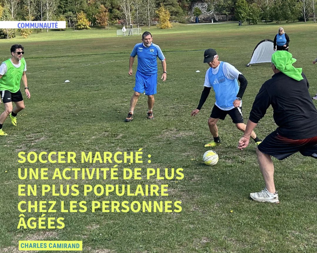 Le soccer marché gagne en popularité dans des régions du Québec et auprès du <a href="/ReseauFADOQ/">FADOQ</a> ⚽️ 
Des groupes comme Soccer marché Lanaudière organisent plusieurs parties par années!
Redécouvrez cette article dans notre dernier magazine.
- <a href="/CharlesCamiran4/">Charles Camirand</a> 📝
- quebecsoccer.ca/ma-boutique/