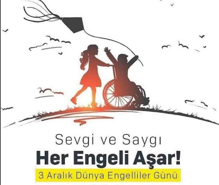 3 Aralık Dünya Engelliler Günü Kutlu Olsun!
Bedenindeki engeli kendisine engel olarak görmeyip, toplumsal hayata devam eden engelli vatandaşlarımızın bu özel gününü kutlar, aileleriyle birlikte sağlıklı ömürler dilerim #3aralıkdünyaengellilergünü
#kesfetteyiz