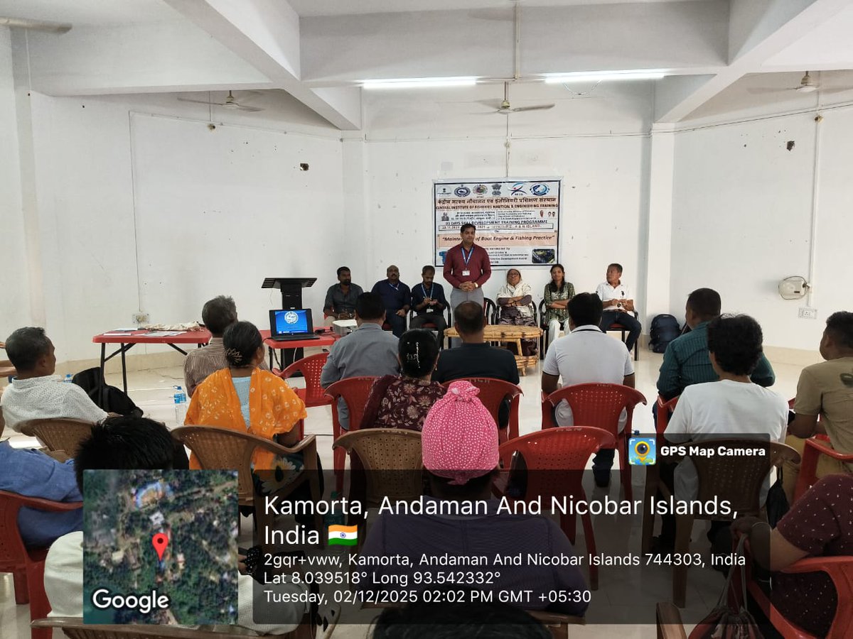 nfdbindia's tweet image. NFDB -Sponsored 03 days training programme was successfully conducted by the Central Institute of Fisheries Nautical &amp;amp; Engineering Training (CIFNET) in Andaman &amp;amp; Nicobar on “Maintenance of Boat Engine and fishing practice” with 25 Fishermen on Kamorta , Nancowry, Andaman and…