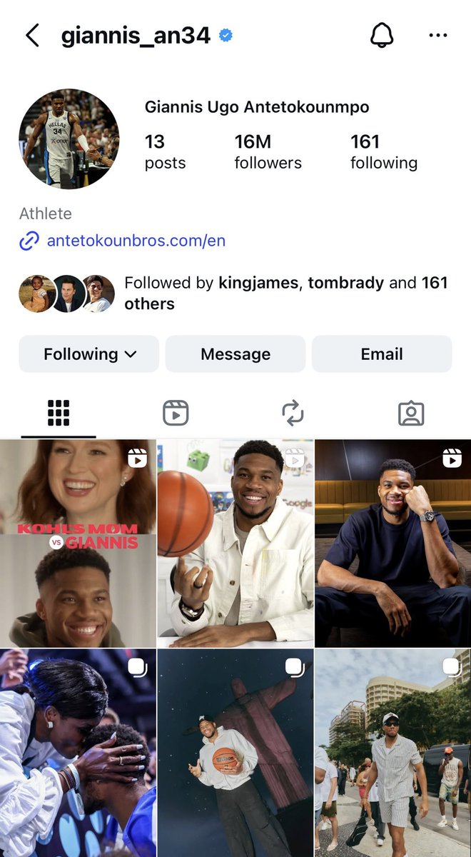 ComplexSports's tweet image. Giannis has deleted every Instagram post related to the Bucks, keeping only his championship win and the Cup pics up