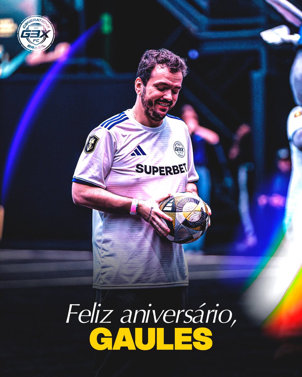 g3xFC's tweet photo. FELIZ ANIVERSÁRIO, GAU! 🎂

Hoje é dia de comemorar mais um ciclo na vida do nosso presidente e fundador, @Gaules! Parabéns pelo seu dia, presida.

O g3xFC deseja muita saúde, felicidade e sucesso. Que venham muitos gols de pênalti e títulos para o nosso clube! 🙌 https://t.co/f5MBM6uewl