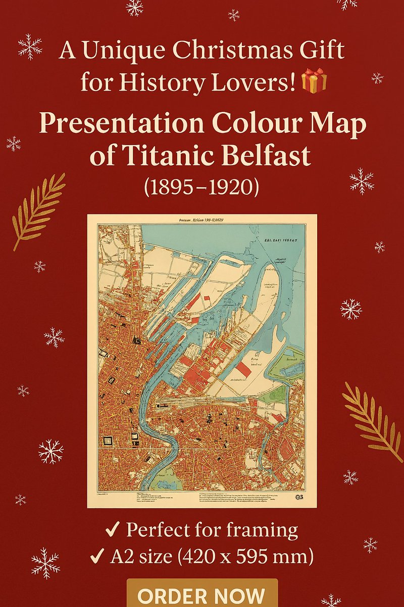 🎄❄️  Looking for a unique Christmas gift? 🎁🎅

Own a piece of Belfast’s history with this Presentation Colour Map of Titanic Belfast (1895–1920).

🖼 Perfect for framing | 📐 A2 size
✨ Limited availability – order before Friday 12th December!
👉 mapshop.nidirect.gov.uk/Catalogue/Pape…