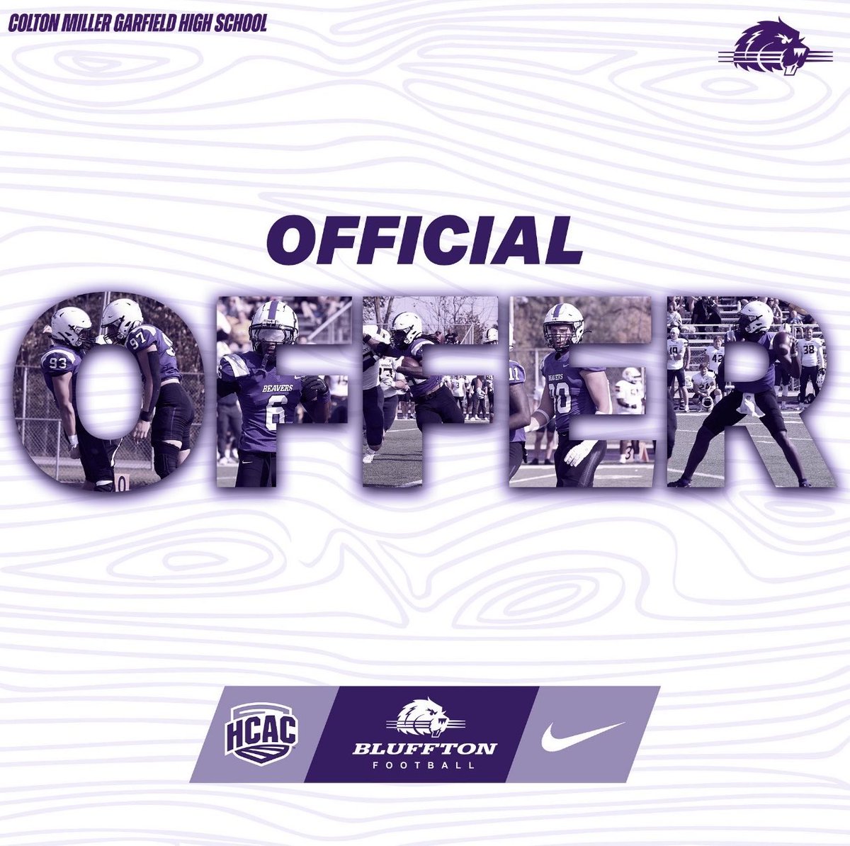 I am blessed to receive my second offer to Bluffton University. Thank you to <a href="/CoachHedden/">Chris Hedden</a> and <a href="/BlufftonFB/">Bluffton Football</a> for the opportunity!

<a href="/JAGGMENFB/">Garfield Football 🏈</a> <a href="/JAGcoachlewis/">Coach Lewis</a>