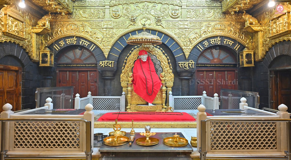 SSSTShirdi's tweet image. *!! ॐ साई राम !!*
*श्री साईबाबा संस्थान विश्वस्त व्यवस्था,शिर्डी*
*!! ॐ Sai Ram !!*
*Shri Saibaba Sansthan Trust, Shirdi*
≈≈≈≈≈≈≈≈≈≈≈≈≈≈≈≈≈ 
*आरती :-शेजारती*    
*मंगळवार ०२ डिसेंबर २०२५*  
*Aarti :-Shejaarti*
*Tuesday 02 Dec 2025*