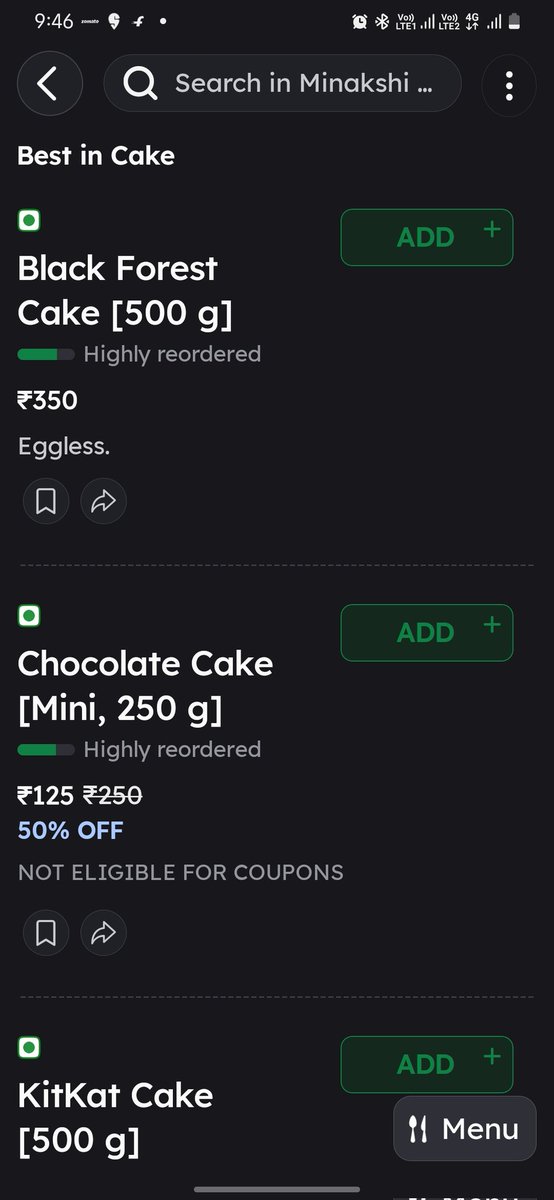 pranavhmt's tweet photo. @jagograhakjago Tweet: Zomato is showing discounted prices on the menu page but charging higher final amounts during checkout. This lack of clear upfront pricing is clearly misleading the consumer. Consumers Protection (E-Commerce) Rules 2020 #ConsumerRights #Zomato https://t.co/AfonDMYhuh