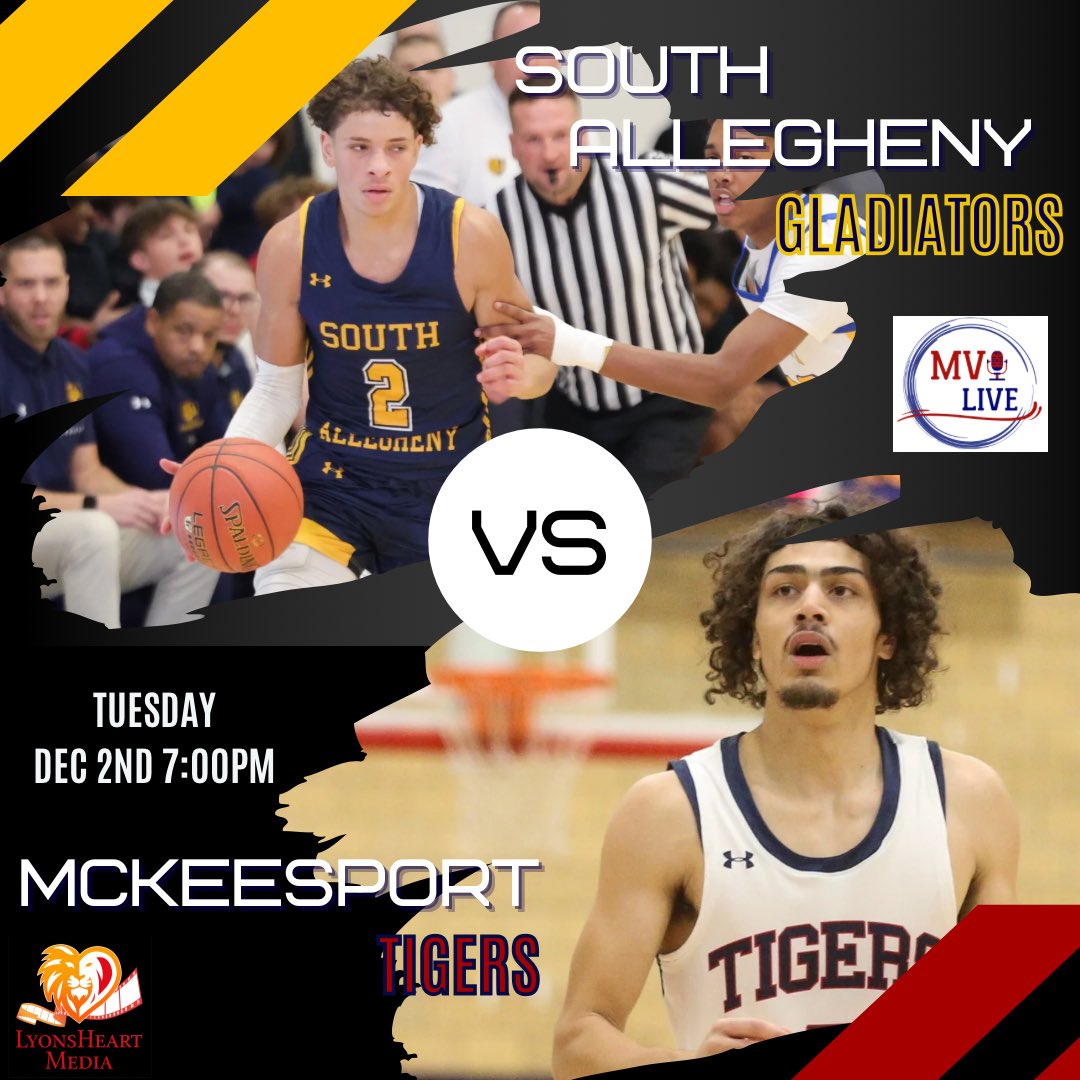 live_mvi's tweet photo. It’s our first basketball game of the season as it’s an all Mon Valley matchup on MVI Live as the Gladiators battle the Tigers

🏀: SA 🆚 McKeesport 
📍SA 
🕖7:00 PM
🎙 @ALyons2631 
💻 https://t.co/Z1ZwcfMi0l https://t.co/ZaK8DUJrjE