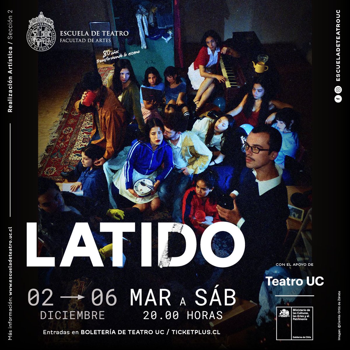 Hoy estrenamos LATIDO, 🙌 una experiencia escénica íntima y perturbadora sobre la resistencia y la imposibilidad de amar en un mundo que todo lo devora.
Inspirada en “Ansia” de Sarah Kane y con la dirección de Jesús Urqueta.
🎫 bit.ly/4pf41QI
📆 2 al 6 de diciembre. 20H