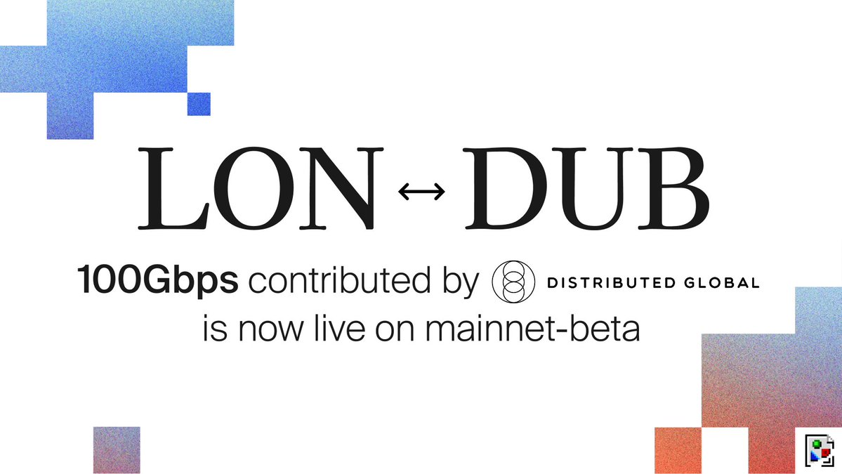 doublezero's tweet image. An additional 400 Gbps has just been added to the DoubleZero network, contributed by @DistributedG ⚡️

New routes are now live between:

Frankfurt &amp;lt;&amp;gt; Marseille
Marseille &amp;lt;&amp;gt; Singapore
Amsterdam &amp;lt;&amp;gt; Dublin
London &amp;lt;&amp;gt; Dublin

Increasing (dedicated) bandwidth one new link at a time.…