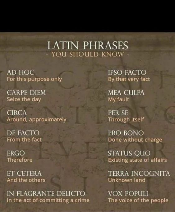 fasc1nate's tweet image. Latin Phrases you should know