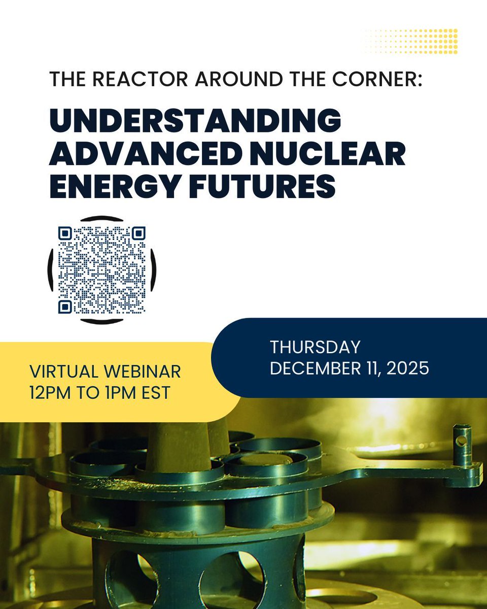 GrahamInstitute's tweet image. Advanced nuclear energy technologies, particularly small modular reactors (SMRs), are gaining global attention as potential solutions to climate and energy security challenges. ⚛️🌍

#FordSchool #STPP #NuclearEnergy #EnergyPolicy #SMRs #TechnologyAssessment #ClimatePolicy
