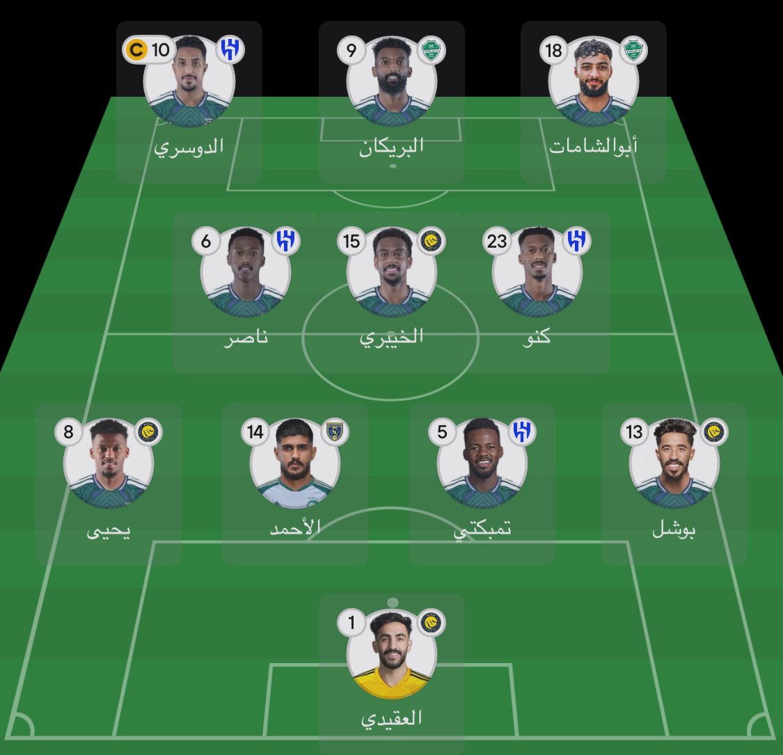 RyanMosbahe's tweet image. التشكيلة الرسمية 🟢🟢🟢🟢✅✅✅✅✅🇸🇦

#السعودية 
#عمان