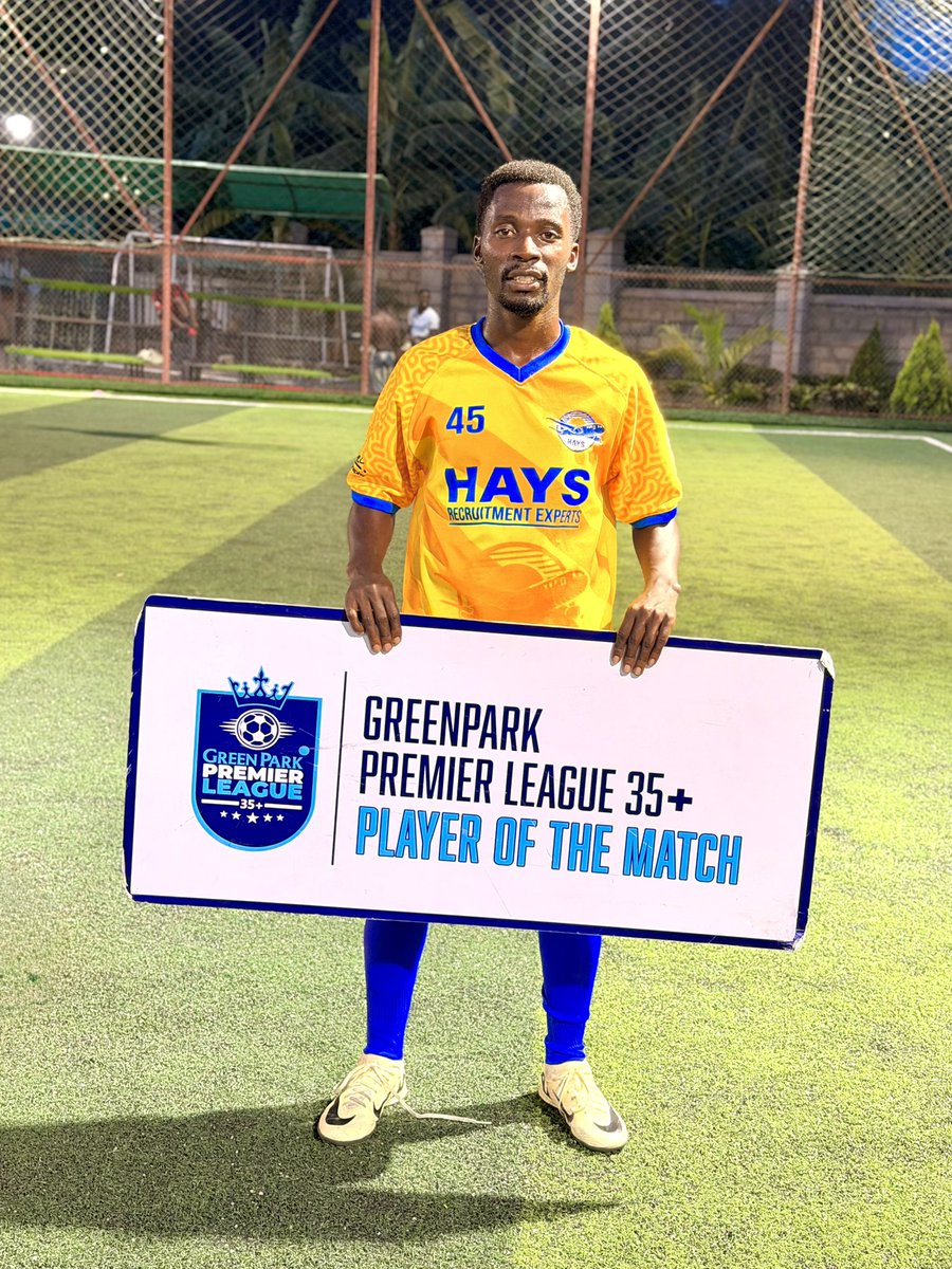 🔷𝗙𝗨𝗟𝗟 𝗧𝗜𝗠𝗘🔷

<a href="/HaysUganda/">Hays Football Club</a> 2:1 New Ways Health Ltd 

Player of the Match <a href="/BrianMbamanya/">@brian</a> ⚽️ 
🥂 🍾

#GreenParkPremierLeague 35+
Get Your Game On💙💙