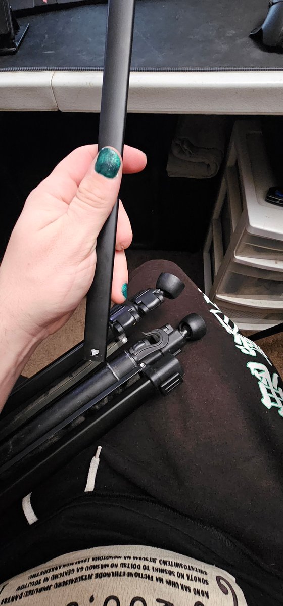 LycanOfLight's tweet image. I spent yesterday after I got off work getting everything set up for stream today with #GuidebookGaming &amp;amp; starting #FinalFantasyX2 I had some stuff to set up but then disaster stuck... my 15+ year camera tripod gave up on life 🥲 so this is my set up for the time being.