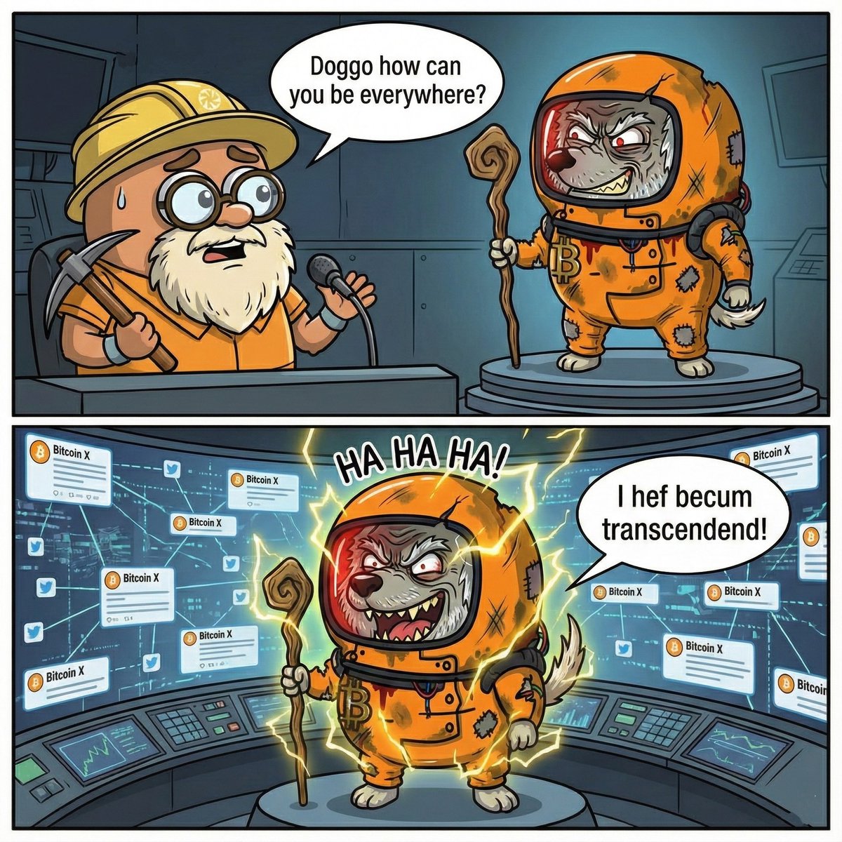 RatPoisonaut's tweet image. RaTpoison was banned.
RabbiRat became unsuspendable.
DR. DOGGO IS TRANSCENDEND!