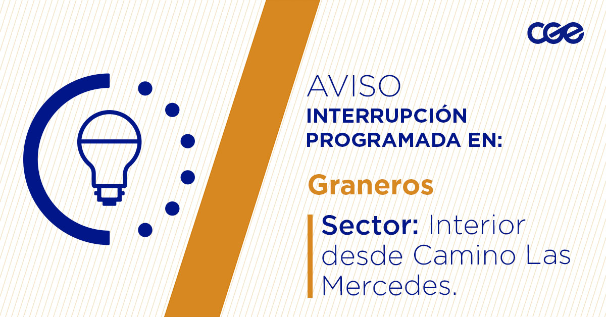 CGE_Clientes's tweet image. Para mejorar la calidad del suministro de nuestros clientes de #Graneros, este jueves, entre 10:00 y 16:00 horas, se realizará una #InterrupciónProgramada (sectores en la imagen 👇) debido a trabajos de mejoras. Recuerda desconectar tus artefactos 🔌