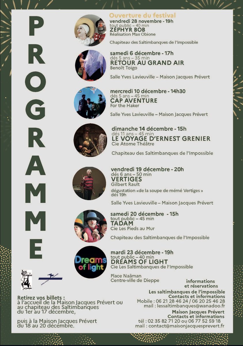🚀Les ami(e)s dernier concert de l'année pour le spectacle jeune public "Cap vers l'aventure", nous sommes très content de vous retrouvez à la Maison Jacques Prevert de Dieppe à 14h30 le 10 Décembre 🎉