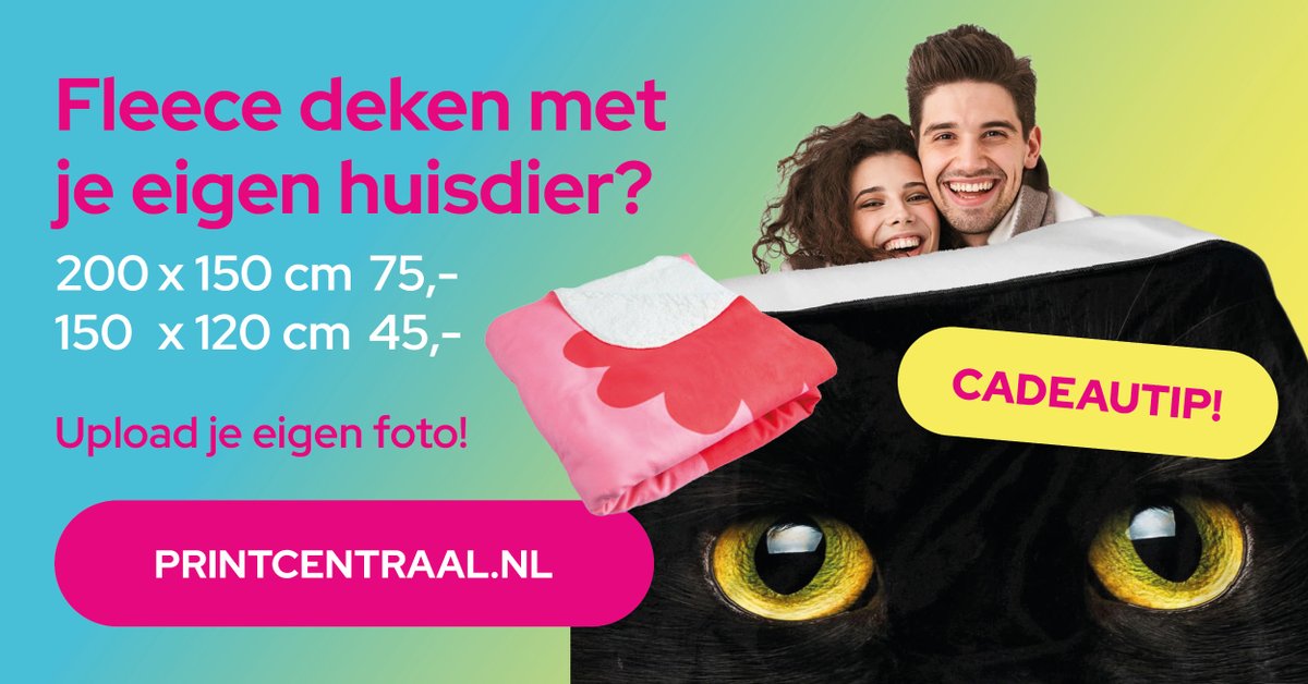 Wat is het koud he?!

Upload je mooiste foto en houd dierbaren warm deze winter!

200 x 150 cm € 75, excl. verzendkosten
150 x 120 cm € 45, excl. verzendkosten

Bestel direct: printcentraal.nl/Interieur/Flee…

#fleece #koud #deken #warm #warmtedeken #cadeautip #kerstcadeau #fleecedeken