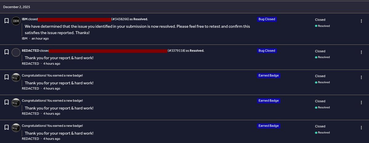 ide9x's tweet image. Alhamdulillah! 🎯

First 2 reports resolved + new badges unlocked on @Hacker0x01 
Small wins today, bigger targets tomorrow. The grind continues insha&apos;Allah 💪
hackerone.com/iide9x

#bugbounty #hackerone