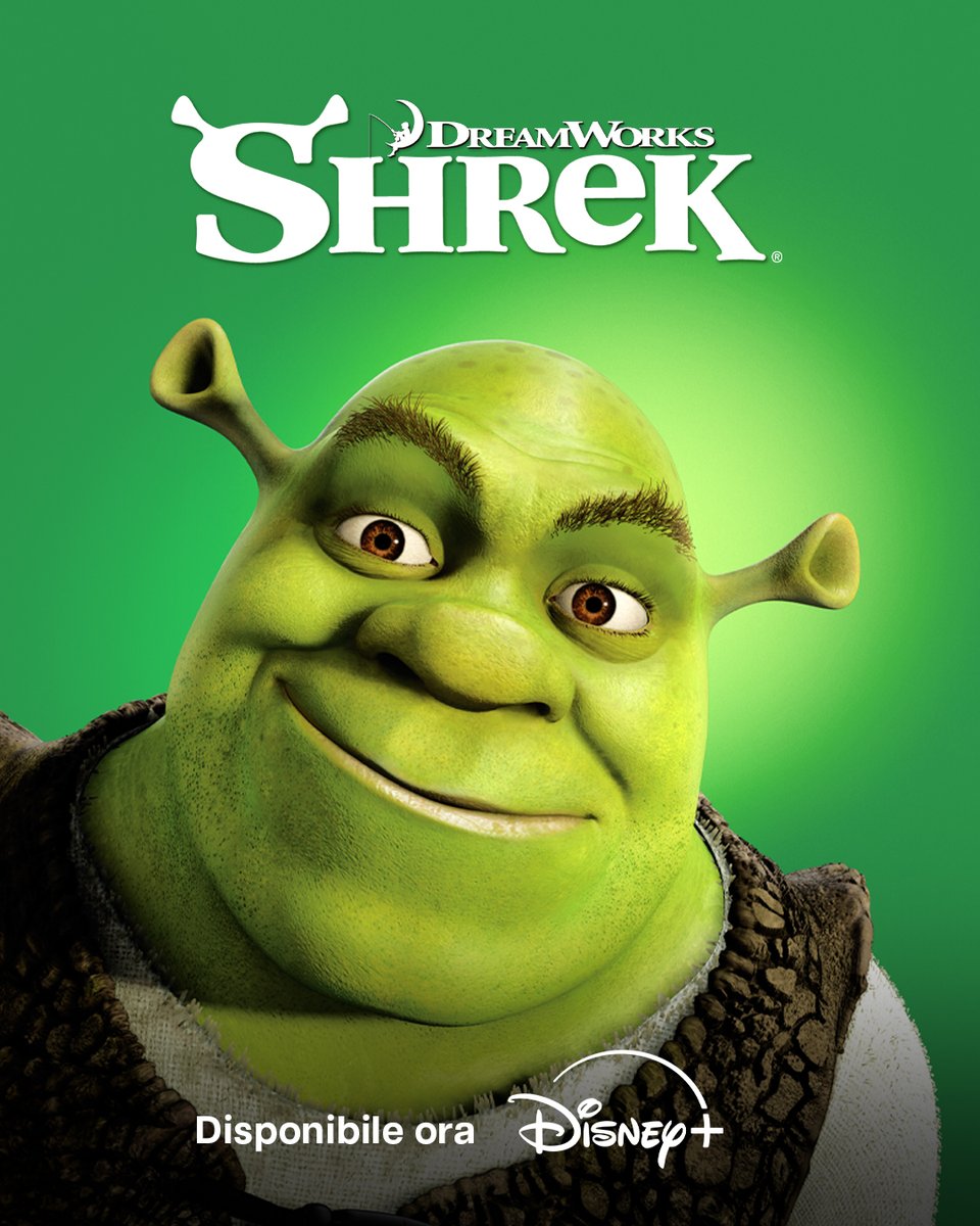 DisneyPlusIT's tweet image. Shrek è disponibile ora su #DisneyPlus 💚