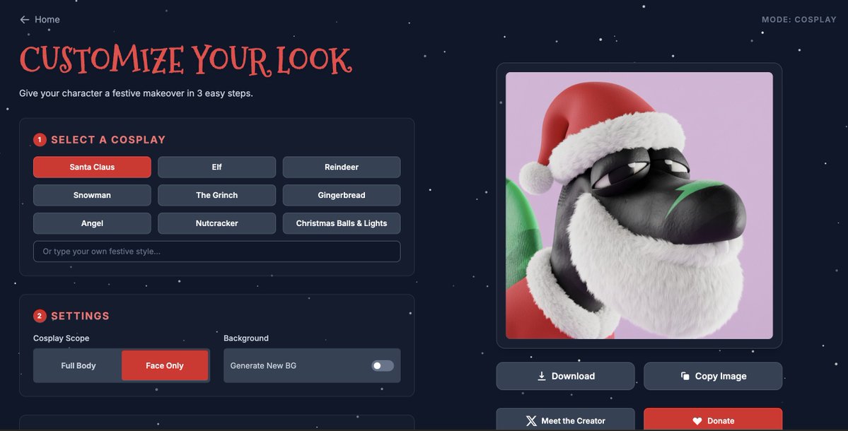 Behind the 2nd window of the Claynosaurz Advent Calendar… 𝒂 𝑪𝒉𝒓𝒊𝒔𝒕𝒎𝒂𝒔 𝑪𝒐𝒔𝒑𝒍𝒂𝒚 𝑻𝒐𝒐𝒍! 🎄🦖

The community can now give their Clayno a fun, easy holiday makeover.

Time to spread some festive chaos in Claynotopia. ✨

Read the thread 🧵👇
