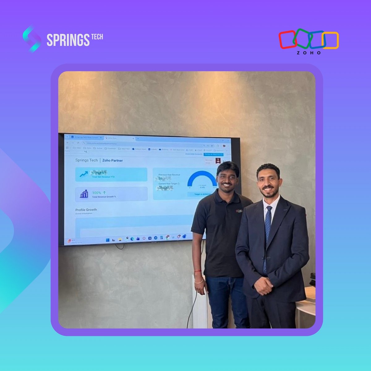 springstechs's tweet photo. Today, we welcomed Ajeet Bala and Jinan Hamad from the Zoho Presales Team to Springs Tech’s Riyadh office. As a proud Zoho Partner in KSA, we discussed future collaboration and how their support can elevate our digital solutions.
#springsTech https://t.co/nnz5KLANgn