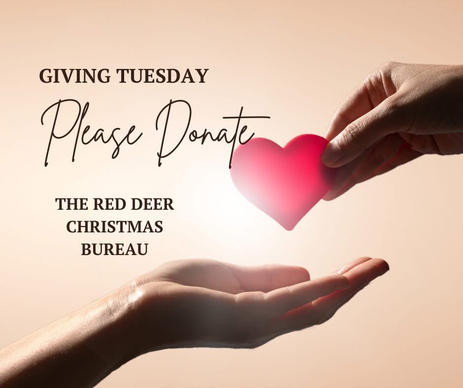 RdChristmas's tweet photo. It is Giving Tuesday, let's make sure all children in the Red Deer Area will wake up with toys under the tree and a hearty Christmas Meal. Please donate today, visit our webpage at https://t.co/rGv5hb0tot for ways to donate. #GivingTuesdayCA https://t.co/XW2BYFvh1u
