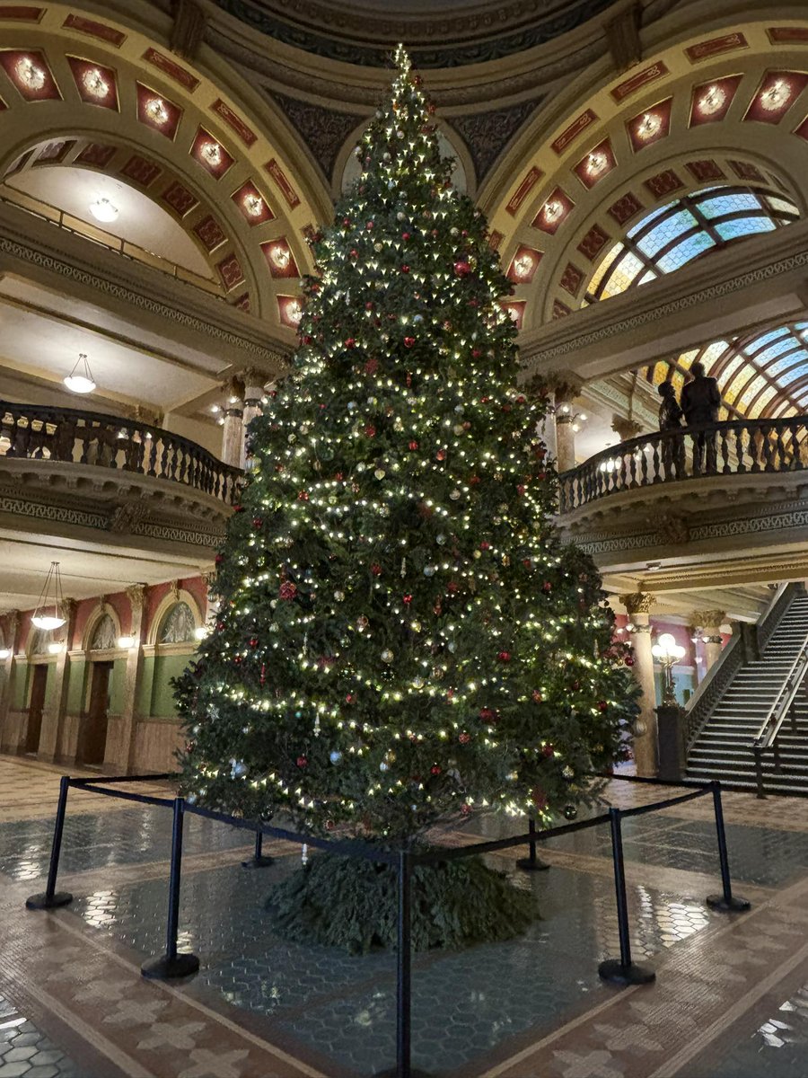 The State Capitol Christmas tree was lit last night. It’s on public display for the rest of month, come by and see it for yourself!
