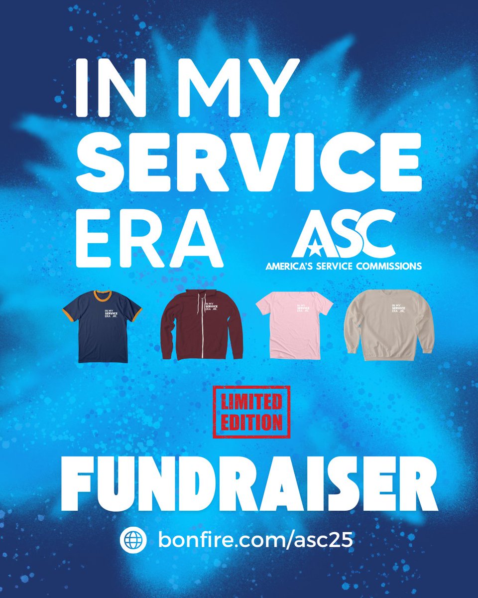 This GivingTuesday, we’re inviting you to step boldly into your Service Era. We’ve launched a limited-edition “In My Service Era” T-shirt/sweatshirt fundraiser.  Order now and no later than Friday, December 19 for the first round of shipments: bonfire.com/asc25/
