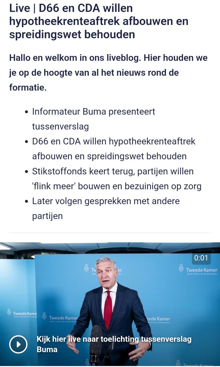 Gemeenten blijven verplicht asielzoekers op te nemen, de hypotheekrenteaftrek gaat eraan en er zal flink bezuinigd worden op de zorg.

Welkom in het fatsoenlijke Nederland van Jetten en Bontenbal.

#D66 #D66 #CDA #CDA #D66 #D66
